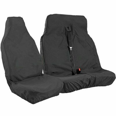 Black Waterproof Van Seat Covers 2-1 ONLY For Ford Transit Car Seat Cover Protector Set 2