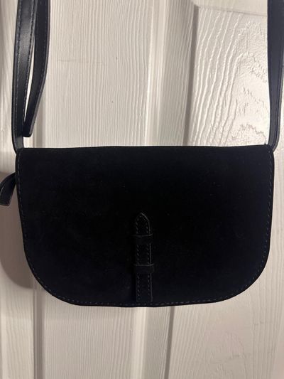 Black Suede Crossbody Bag