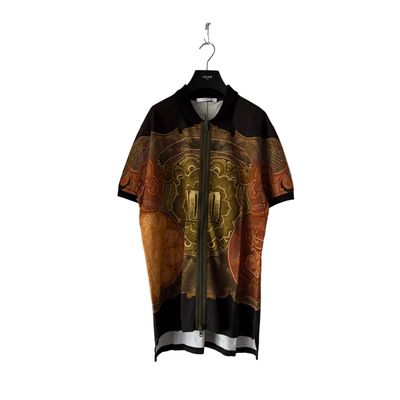 Givenchy Runway Black Money Print Oversized Zipped T-Shirt