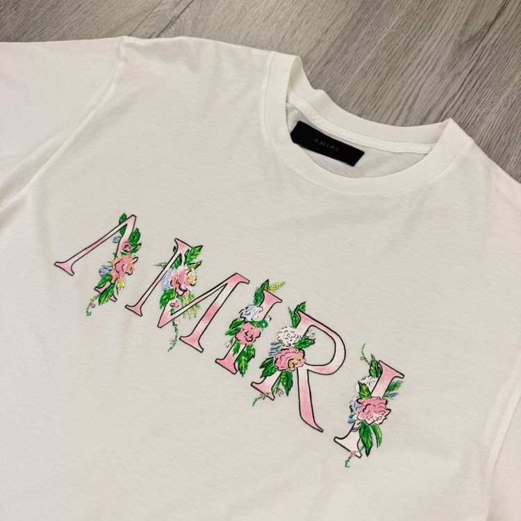 Amiri Men’s White T-shirt - Large obraz 8