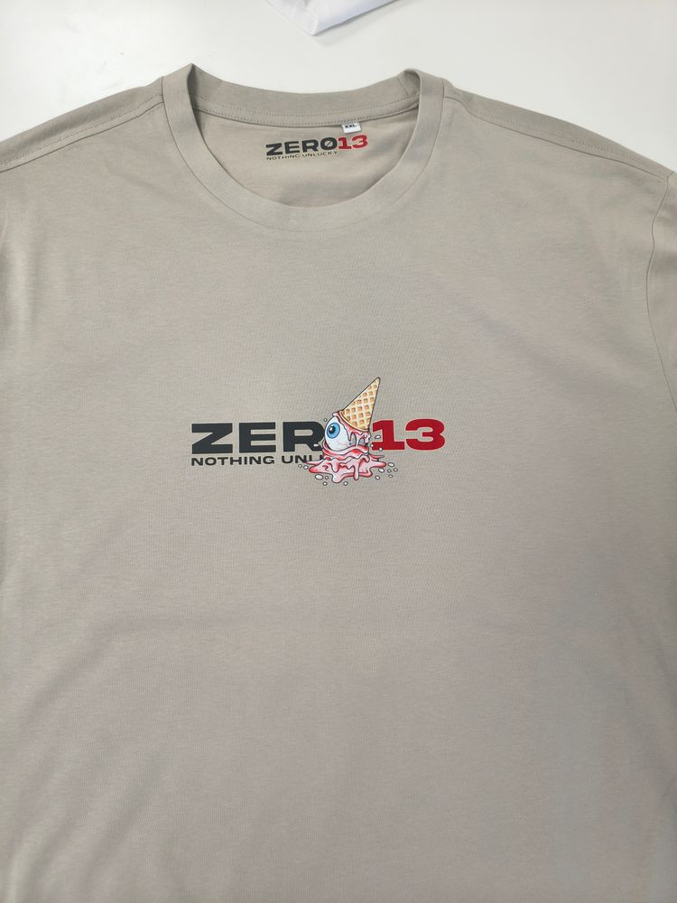 *New Release* Zero13 Eye Scream T shirt Stone image 2
