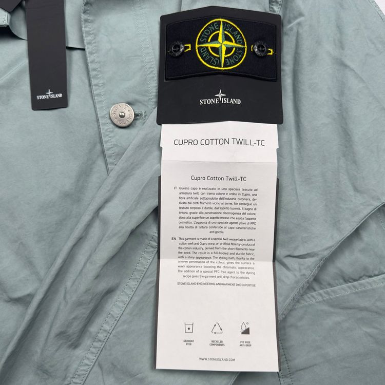 S/S 23 Stone Island Cupro Cotton Twill TC Smock - Sky Blue imagen 6