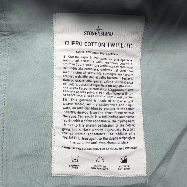 S/S 23 Stone Island Cupro Cotton Twill TC Smock - Sky Blue imagen 7