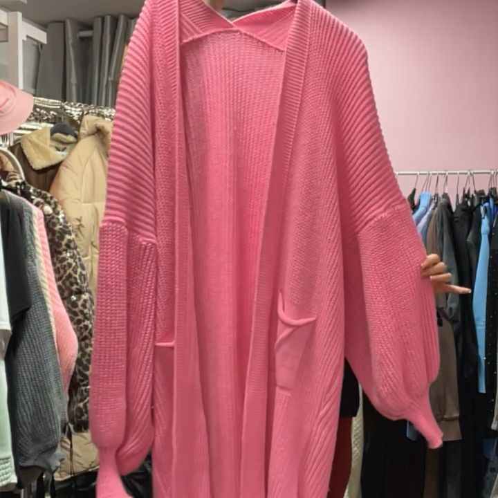 Other Bright Pink long knitted cardigan product image