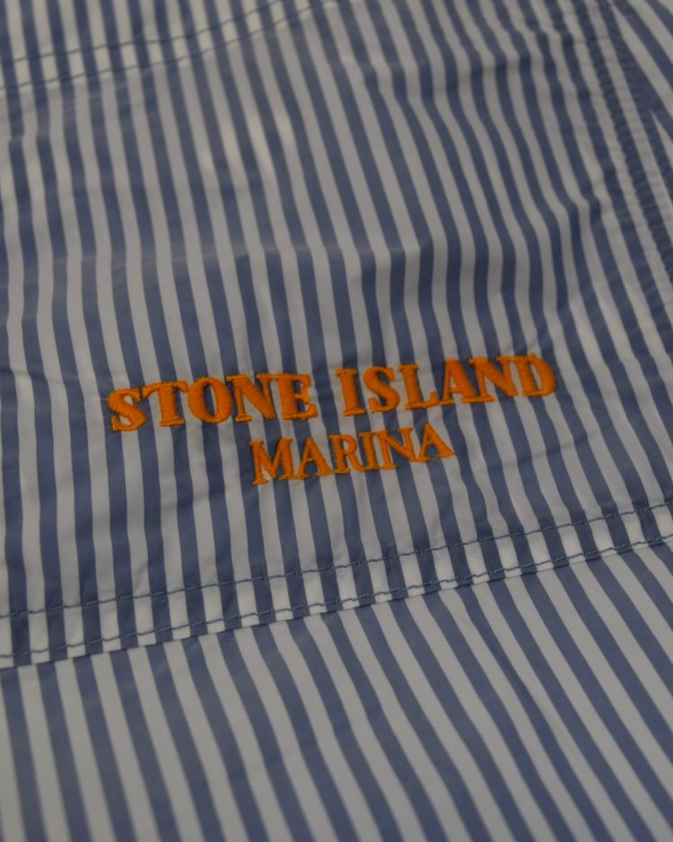 Immagine di Stone Island Marina Striped Shorts Blue/White 5