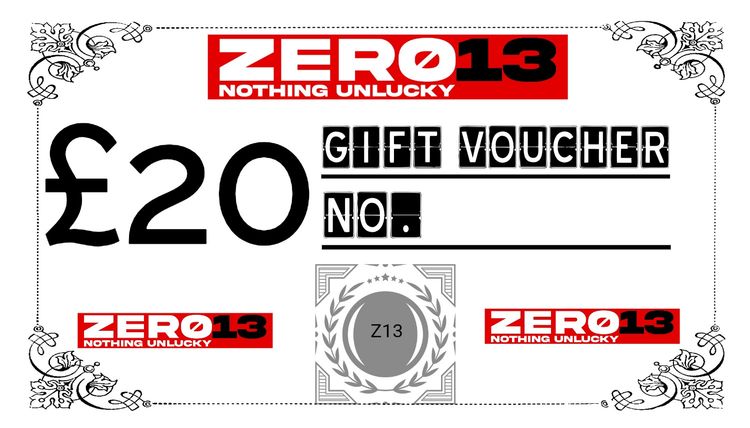 Zero13 £20 Gift Voucher 2