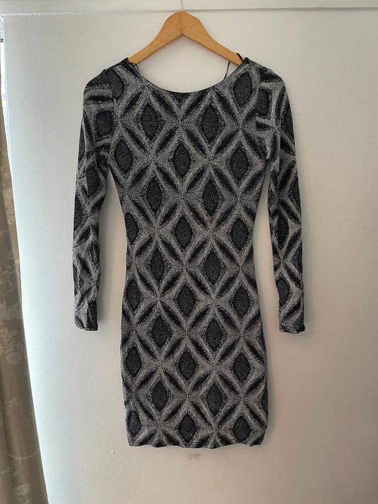River Island River Island Women'S Long Sleeve Patterned glitter dress. product image