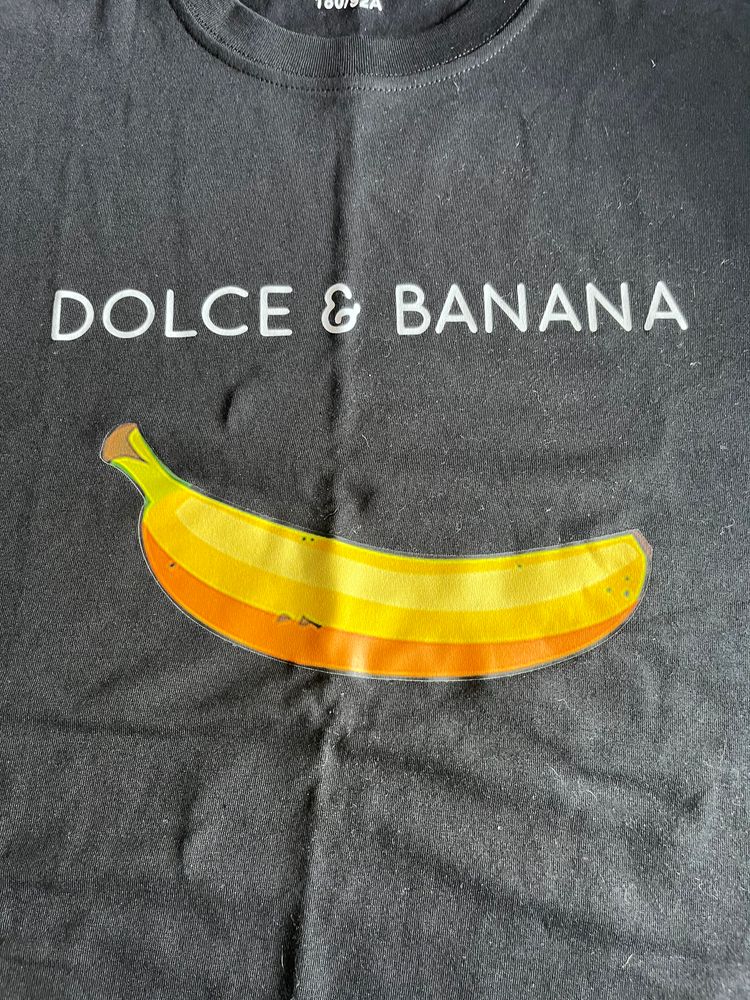 Black T-Shirt With Banana Graphic And Text