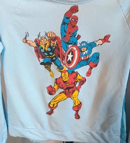 Immagine di Official Marvel Avengers Light Blue Long Sleeve Top Size M 7