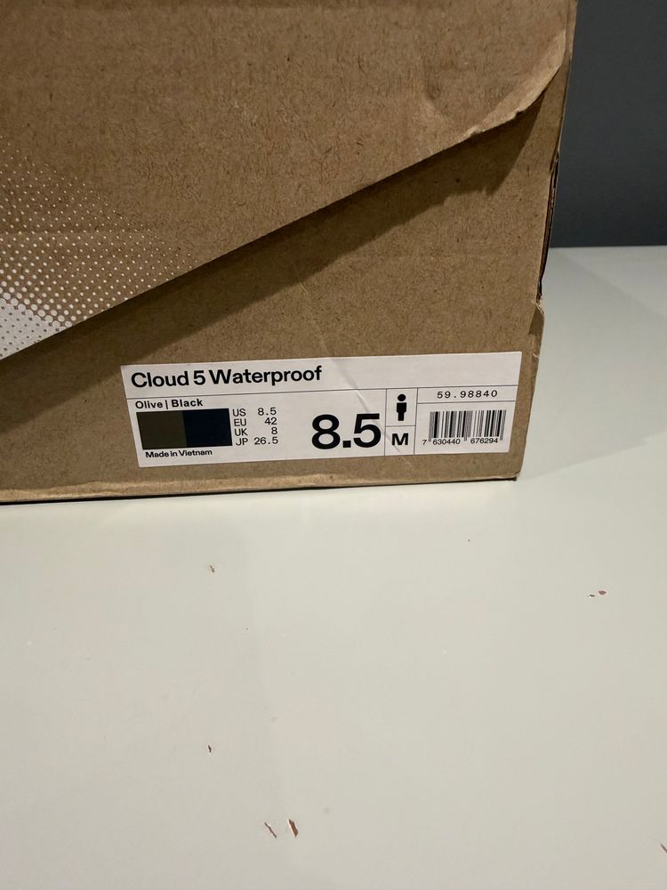 On Cloud 5 Waterproof ‘Olive Black’ – UK 8 obraz 5