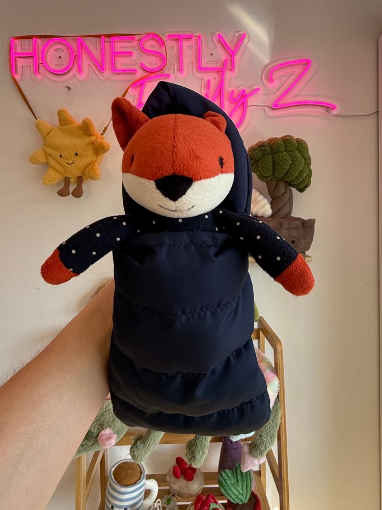 Fox Plush Toy With Black Padded Jacket (£33) 
