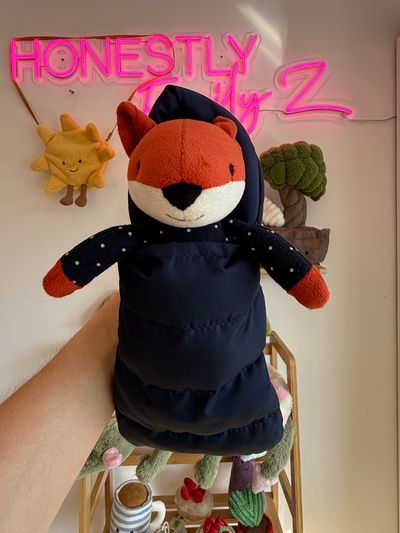 Fox Plush Toy With Black Padded Jacket (£33)