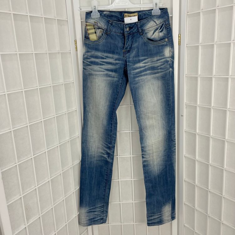 QUIET LUXURY DROP | small blue burberry bleached look jeans image 6