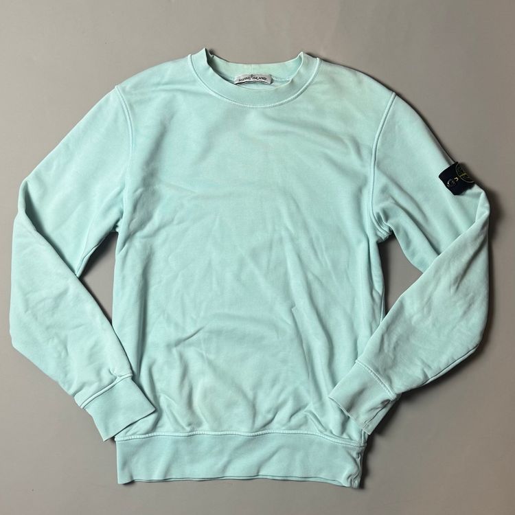 Stone Island Aqua Blue Sweatshirt - Medium