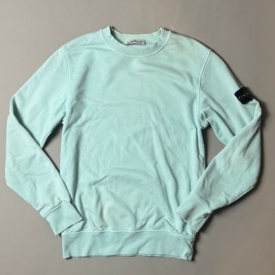 Stone Island Aqua Blue Sweatshirt - Medium