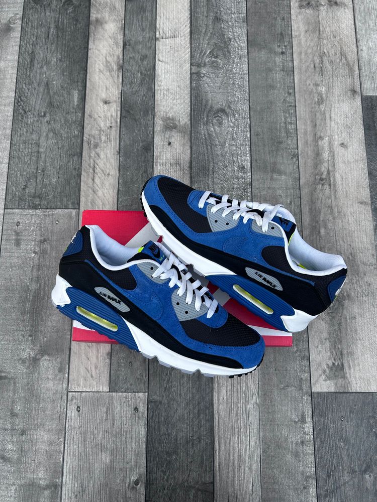 Immagine di Nike Air Max 90 Trainers ‘Black Atlantic Blue’ - Size UK 11  6