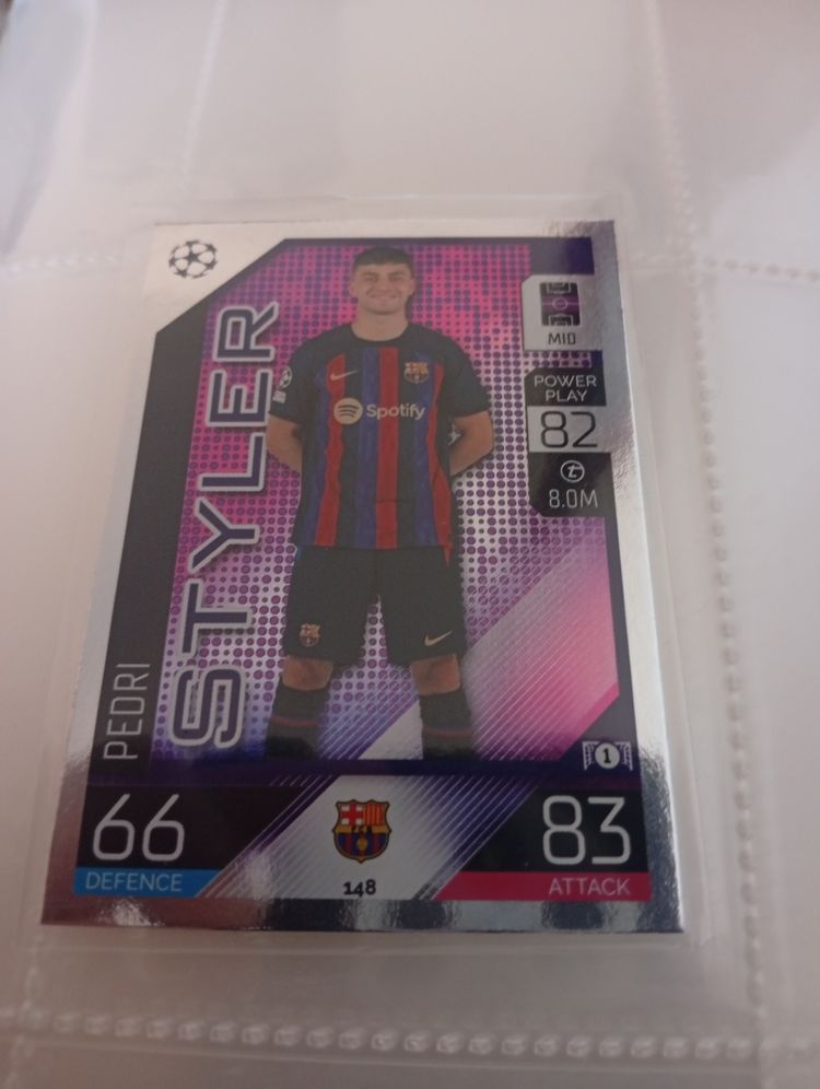 Ref A1-P22. Pedri. Barcelona. Match attax. Styler