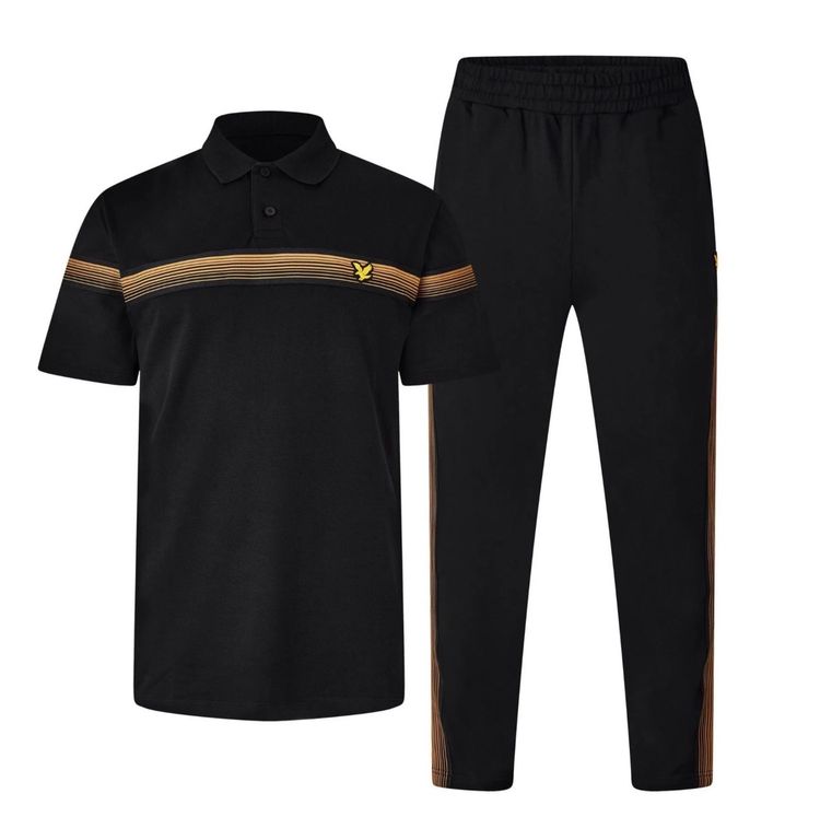 Lyle & Scott Lyle & Scott Black Polo Shirt And Track Pants Set product image