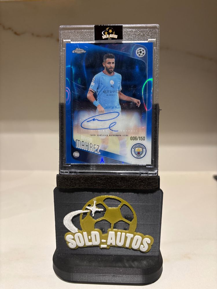 Mahrez Signed Football Trading Card image 1