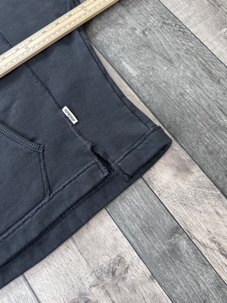 Represent Men’s Stepped Detail Relaxed Fit Hoodie ‘Stained Black’ - Size Small - RRP £165 10