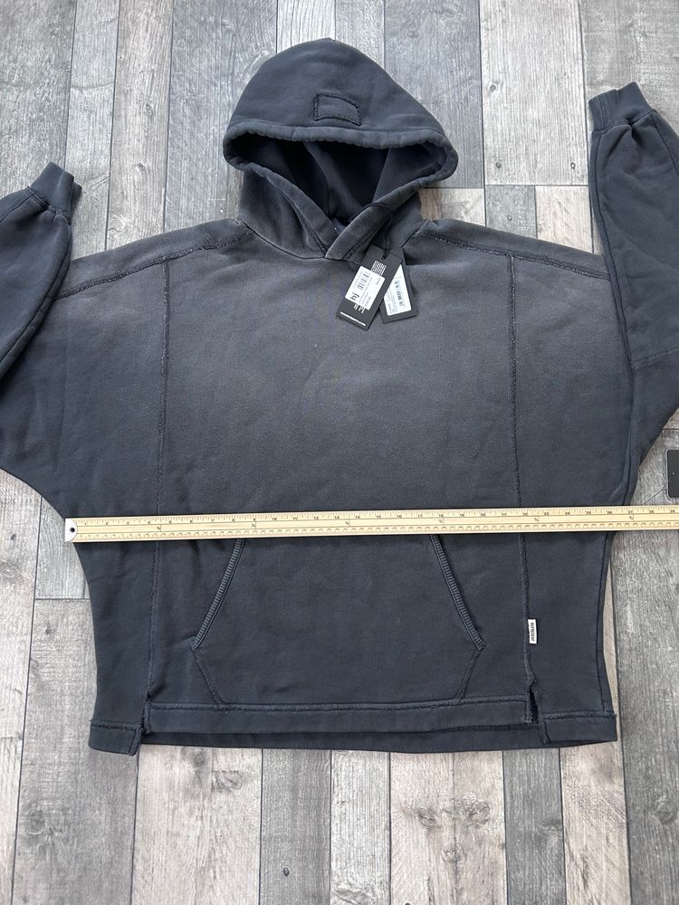 Represent Men’s Stepped Detail Relaxed Fit Hoodie ‘Stained Black’ - Size Small - RRP £165 8