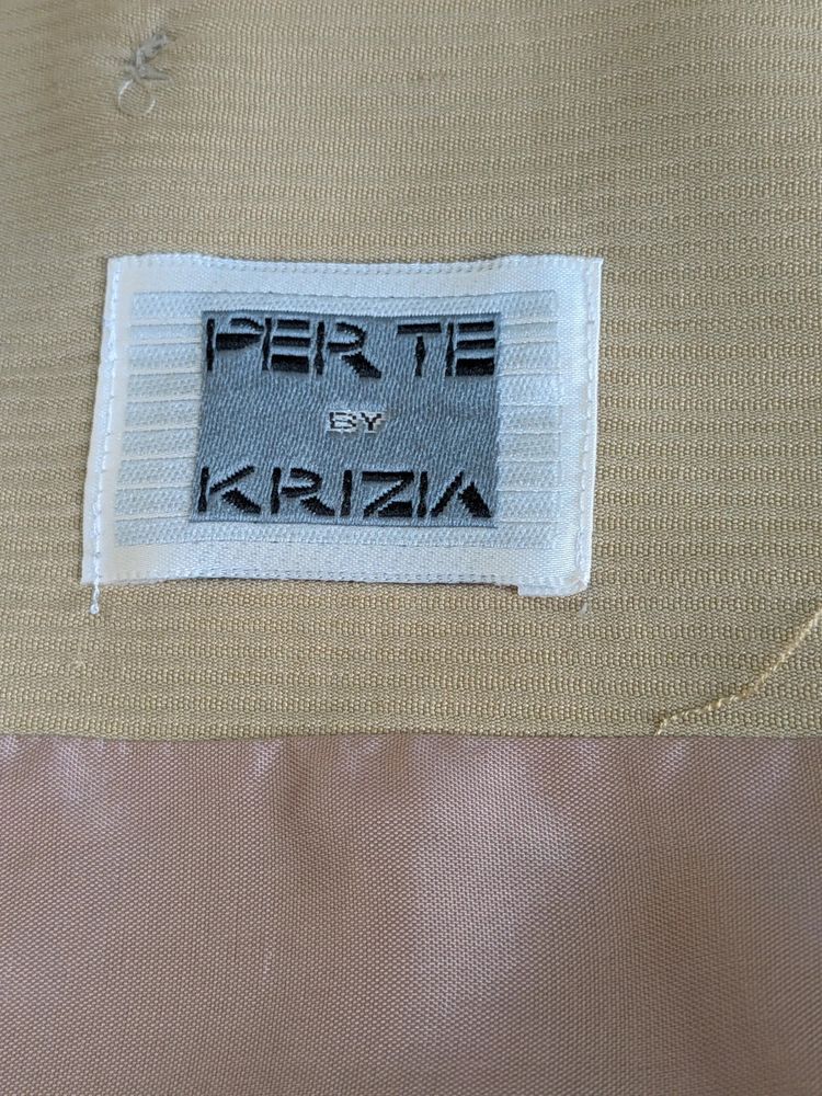 Tailleur giacca e gonna per te by Krizia in 100% Seta beige tg 42 (IT) image 4