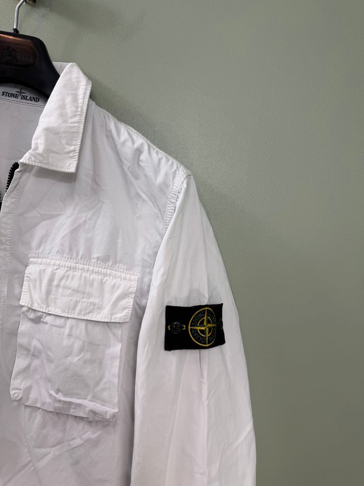 Stone Island White Overshirt image 6