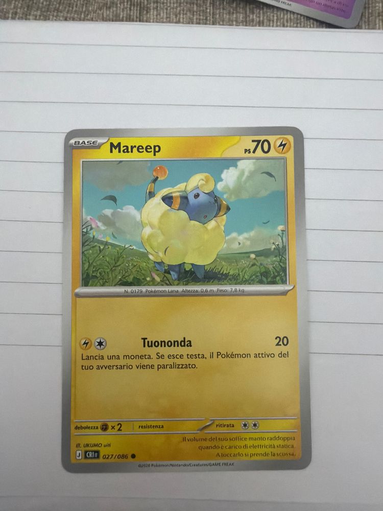 Mareep Pokémon Trading Card