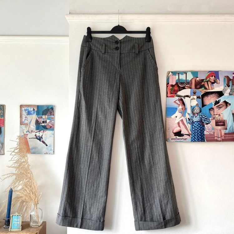 Other Y2K grey low rise pinstripe pants  product image