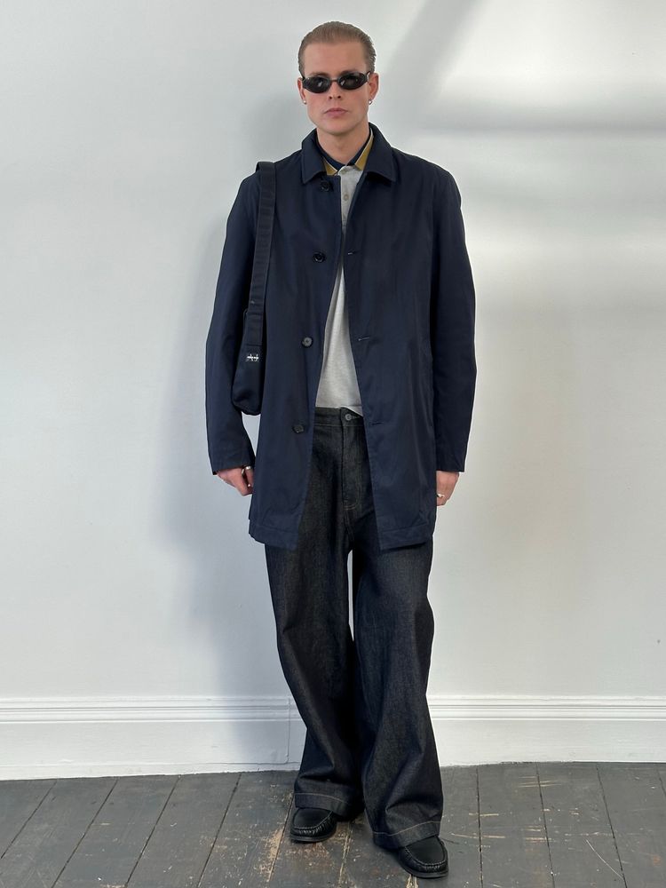 Hugo Boss 2000s Cotton Water Repellant Trench Coat - L 11