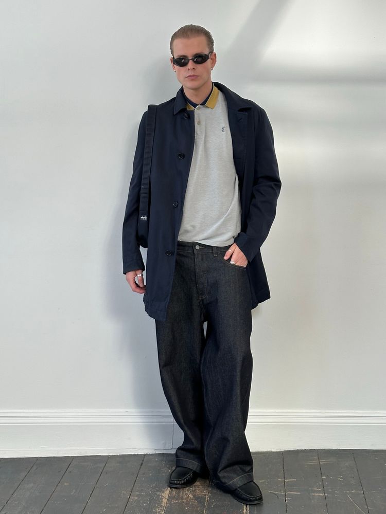 Hugo Boss 2000s Cotton Water Repellant Trench Coat - L 8