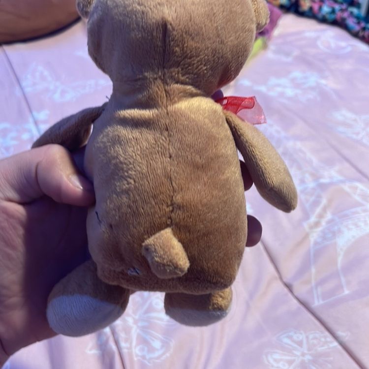 Brown Teddy Bear Plush Toy With Red Bow image 2