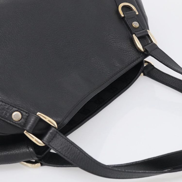 GUCCI Abbey Tote Bag Leather Black Gold 130736 Auth 211019V - Jerrillo image 6