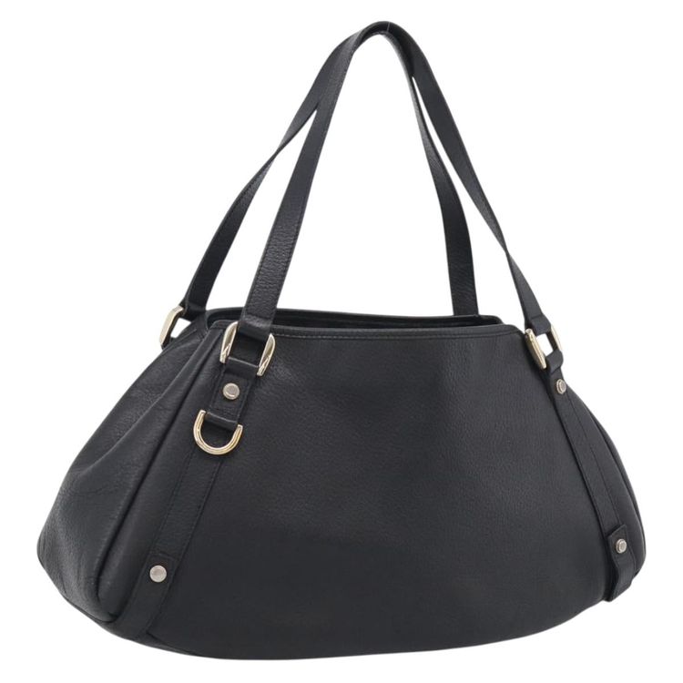 GUCCI Abbey Tote Bag Leather Black Gold 130736 Auth 211019V - Jerrillo