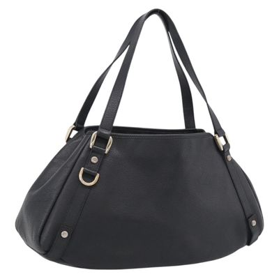 GUCCI Abbey Tote Bag Leather Black Gold 130736 Auth 211019V - Jerrillo