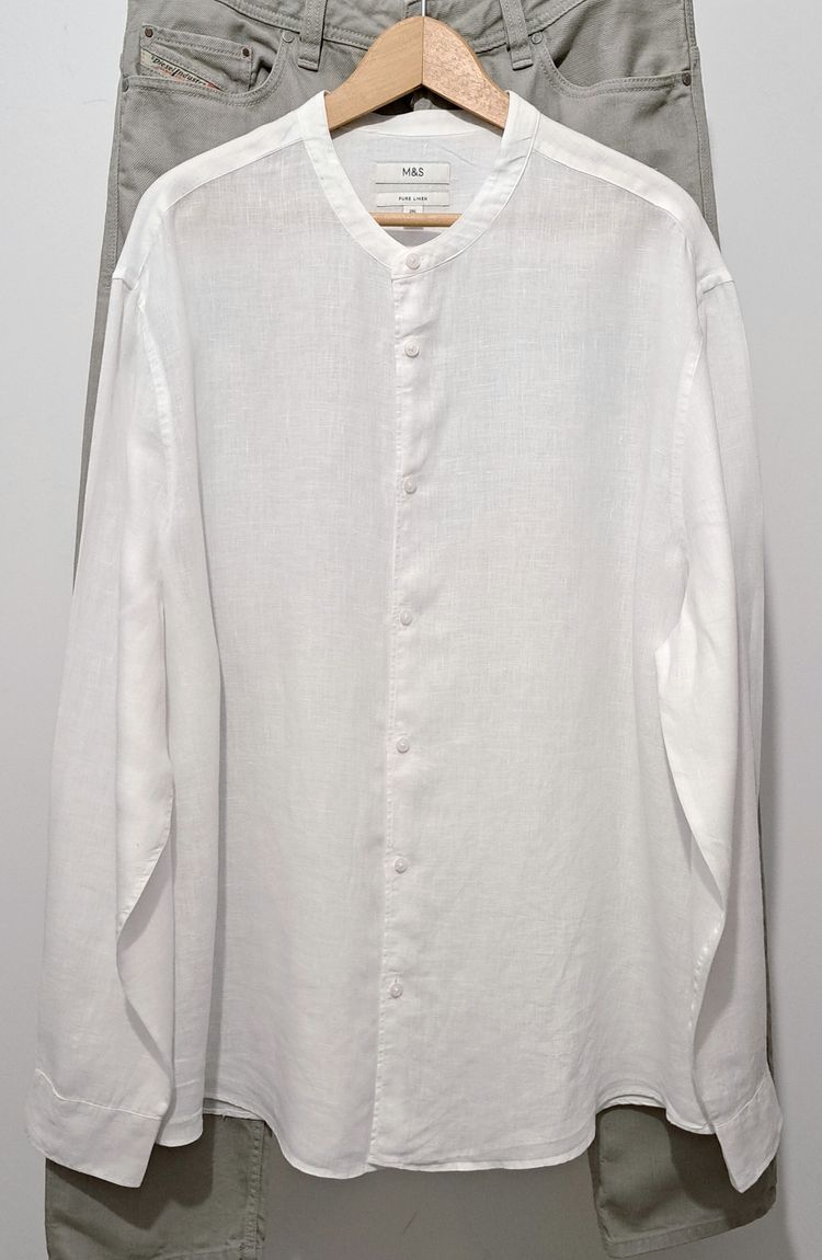 Marks & Spencer M&S Biała koszula lniana XXL product image