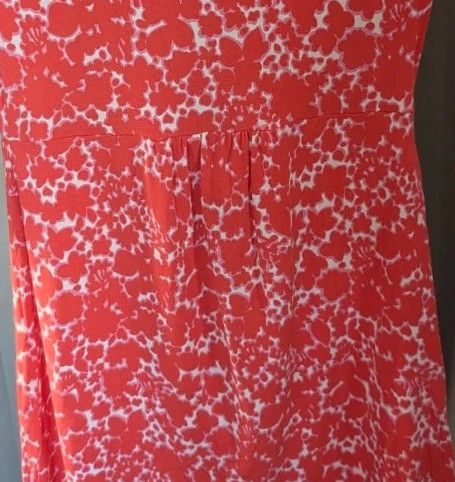 Boden Coral Pink White Floral Scoop Neck Tunic Dress UK 12 US 8 obraz 8