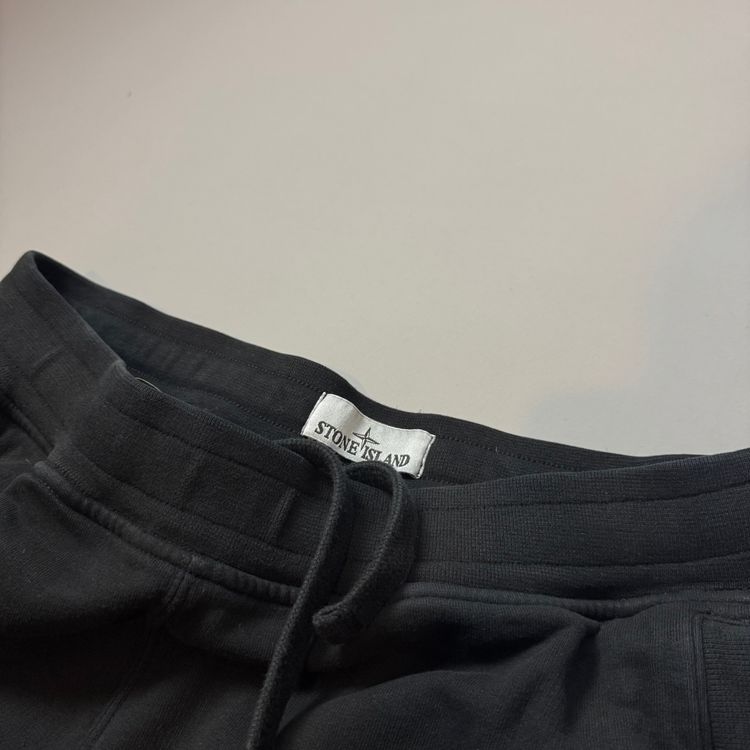 Stone Island Black Cotton Joggers - Large imagen 2
