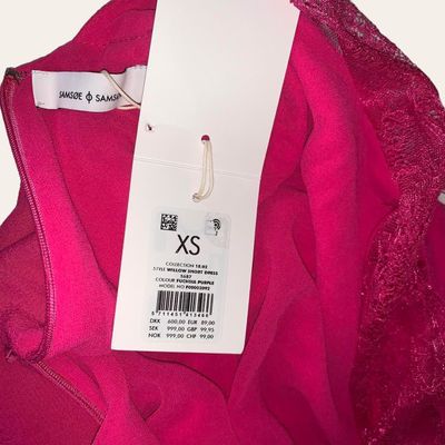 Pink Mini Dress With Lace Back 4