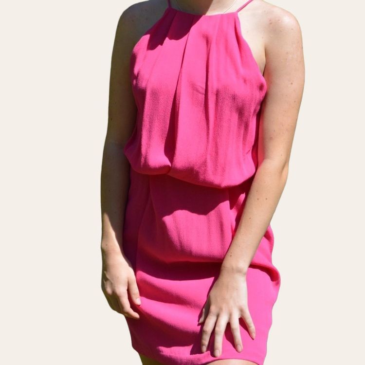 Pink Mini Dress With Lace Back