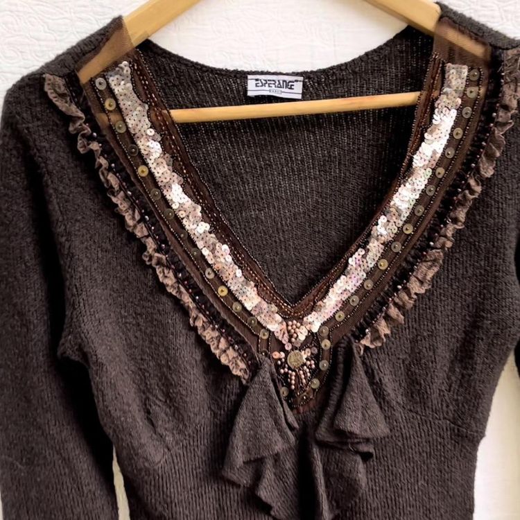 Women's Brown Jumper obraz 2