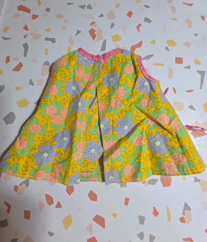 Yellow Floral Baby Dress image 3