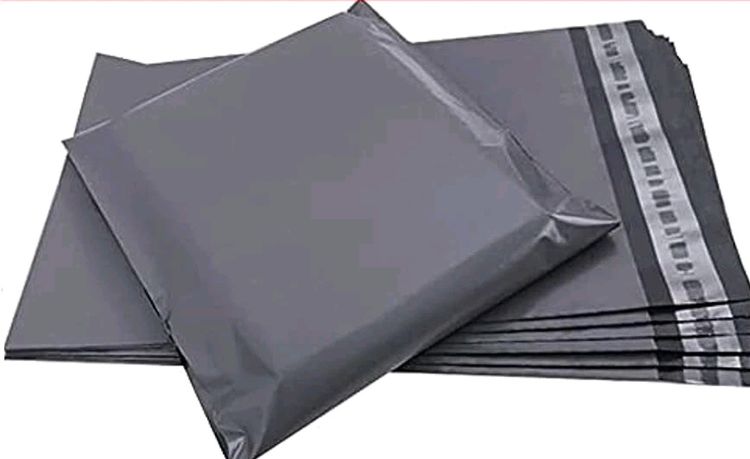 Grey Poly Mailer Bags x 50 - 10x14" 