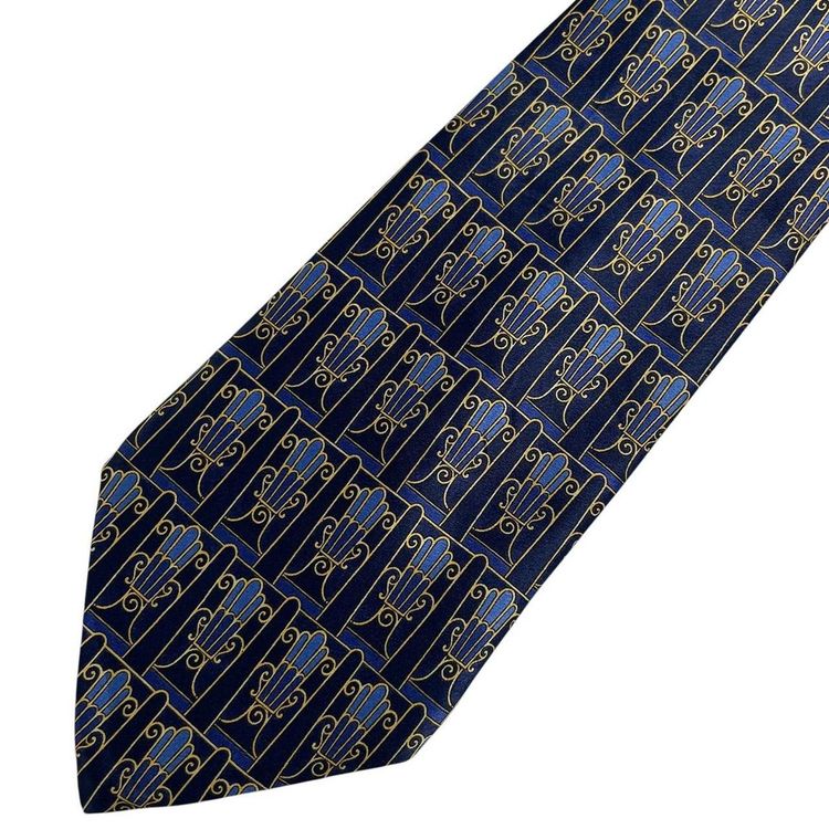 Lanvin Floral Geometric Print Silk Tie image 1