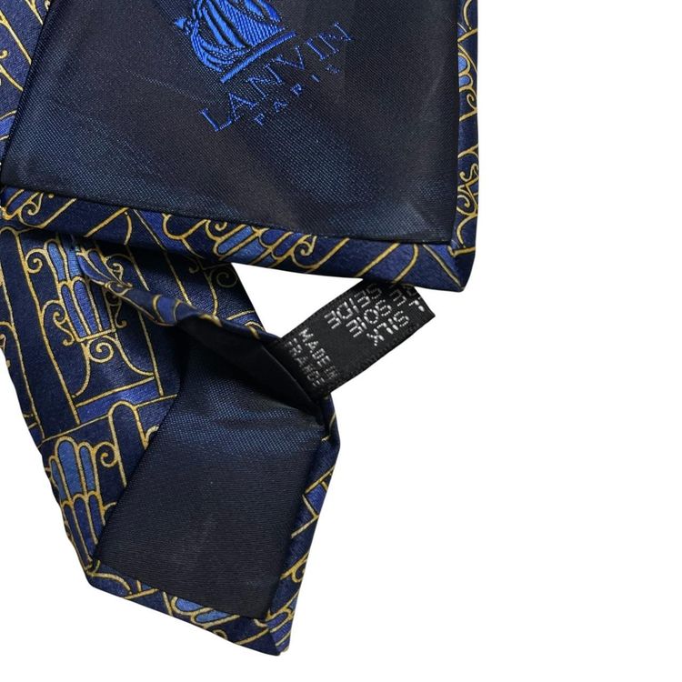 Lanvin Floral Geometric Print Silk Tie image 3