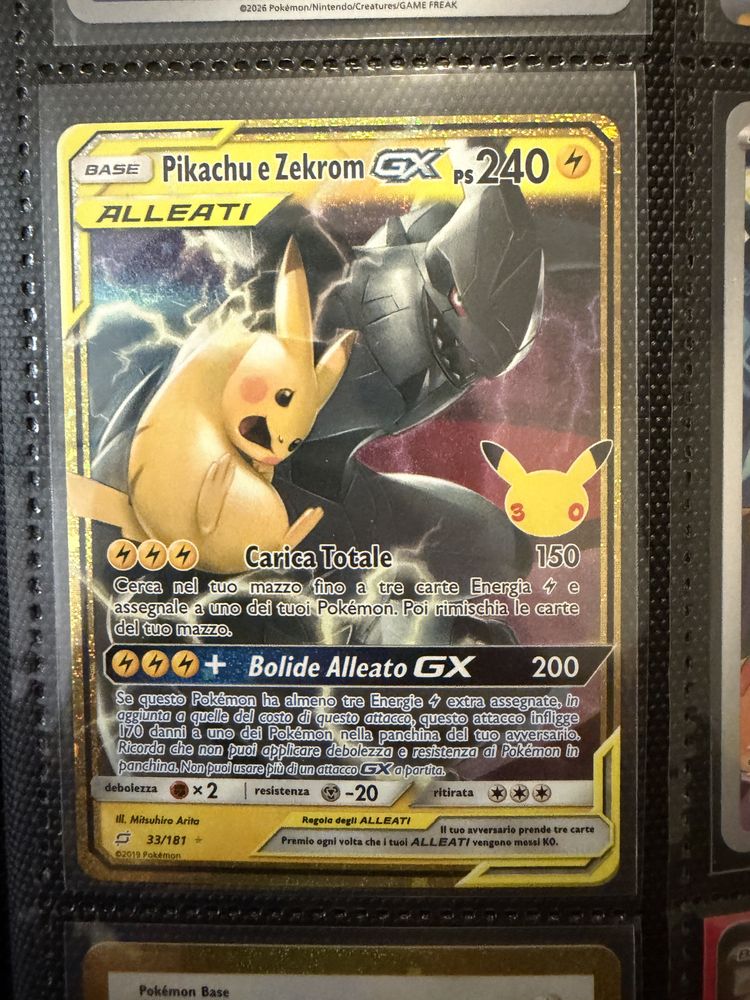 Pikachu E Zekrom Gx Pokémon Card image 1