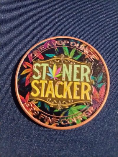 cannabis leaf designs 1 troy ounce Cooper Collectible Coins