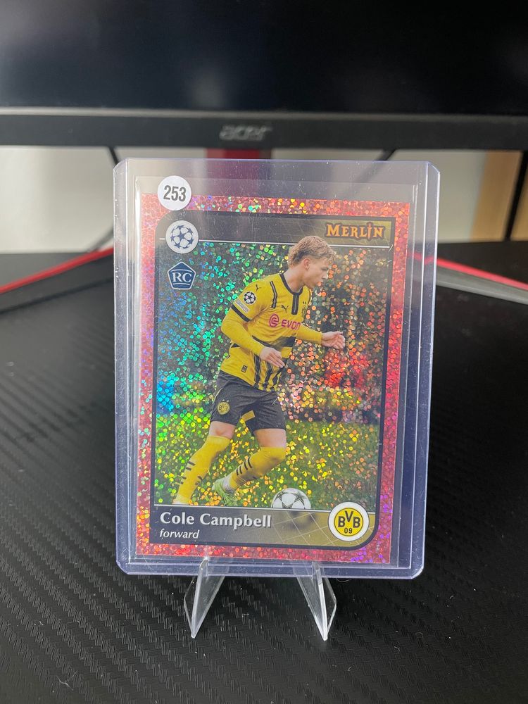 2024-25 Cole Campbell Topps Merlin Chrome Rose Gold Speckle Rookie Card /250