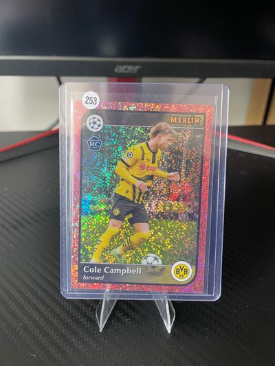 2024-25 Cole Campbell Topps Merlin Chrome Rose Gold Speckle Rookie Card /250