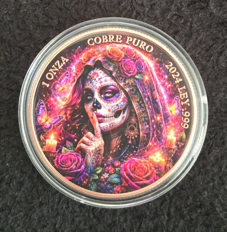 Immagine di 1oz Copper Día de los Muertos "Calavera 1